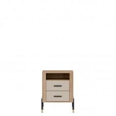 Naktskapīts DANTE DT22, Ozols cremona/Kašmirs matēts/Melns